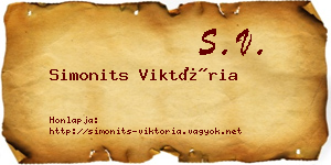 Simonits Viktória névjegykártya
